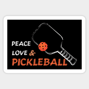 Peace,Love and Pickleball Sticker